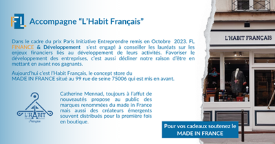 FL FINANCE & Développement, Société à Mission soutien les entrepreneurs - L'Habit Français